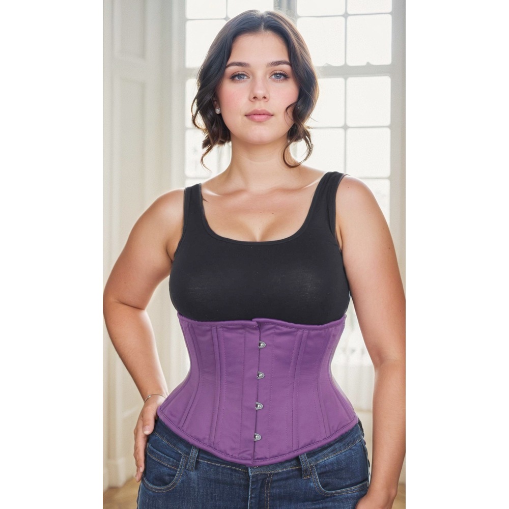 Attitude Corsets - Taffeta Underbust korset - Paars
